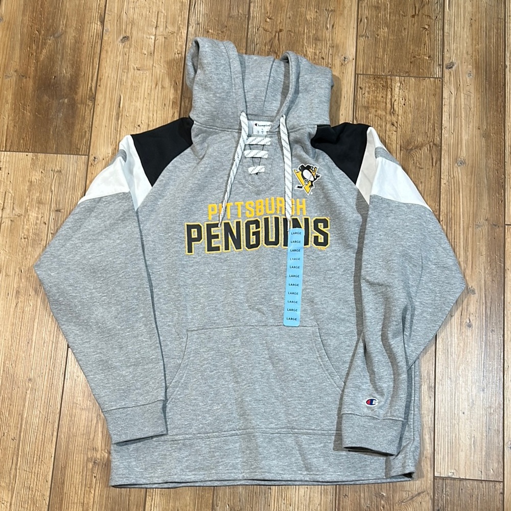 Champion Pittsburgh Penguins Gray Hoodie
